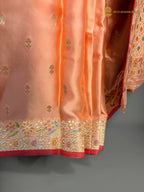 Premium Mashru Crepe Silk Banarasi Saree - All Over Small Motifs