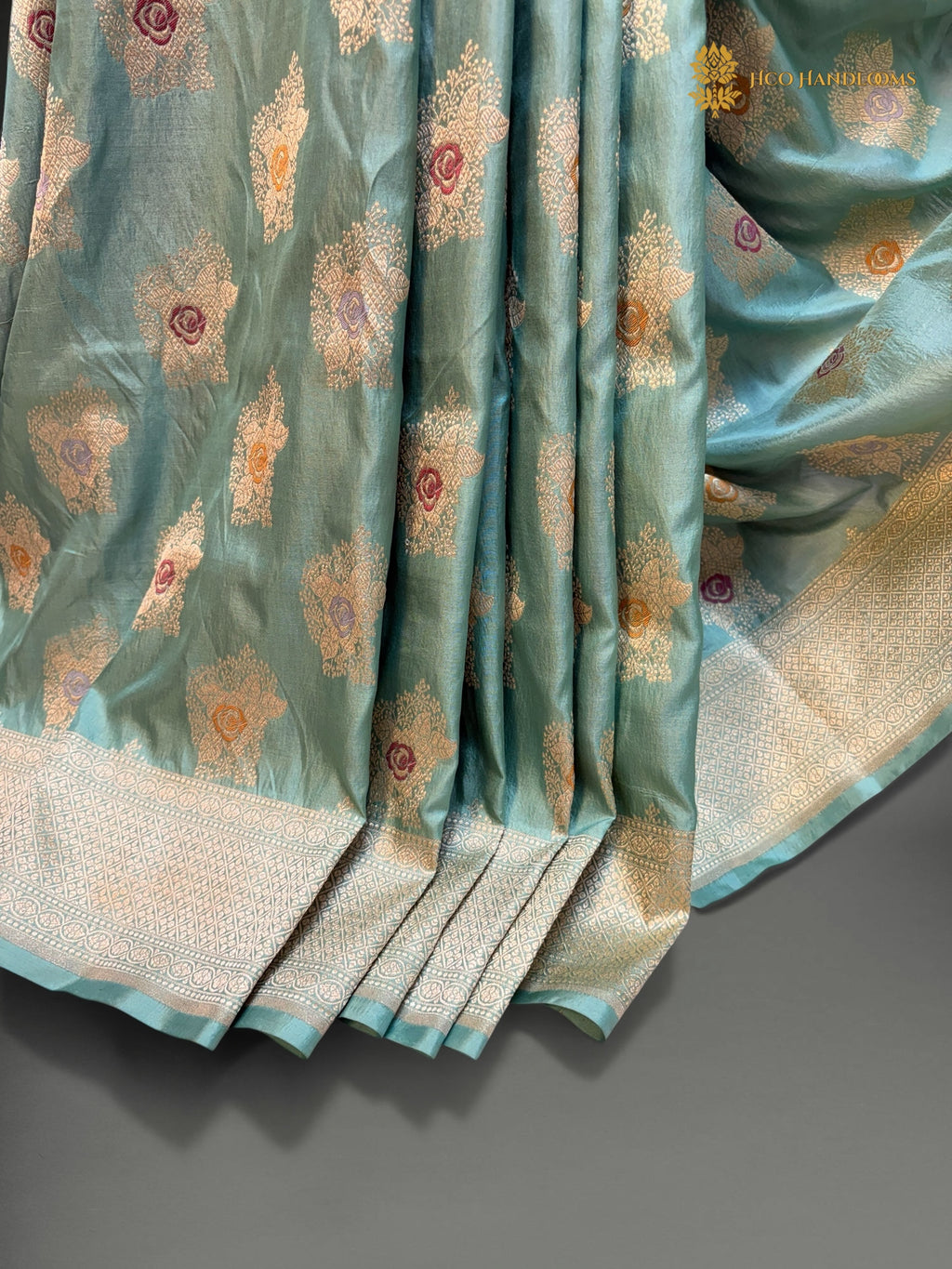 Pure Katan Silk Handloom Banarasi Saree - All Over Meenakari Jangla