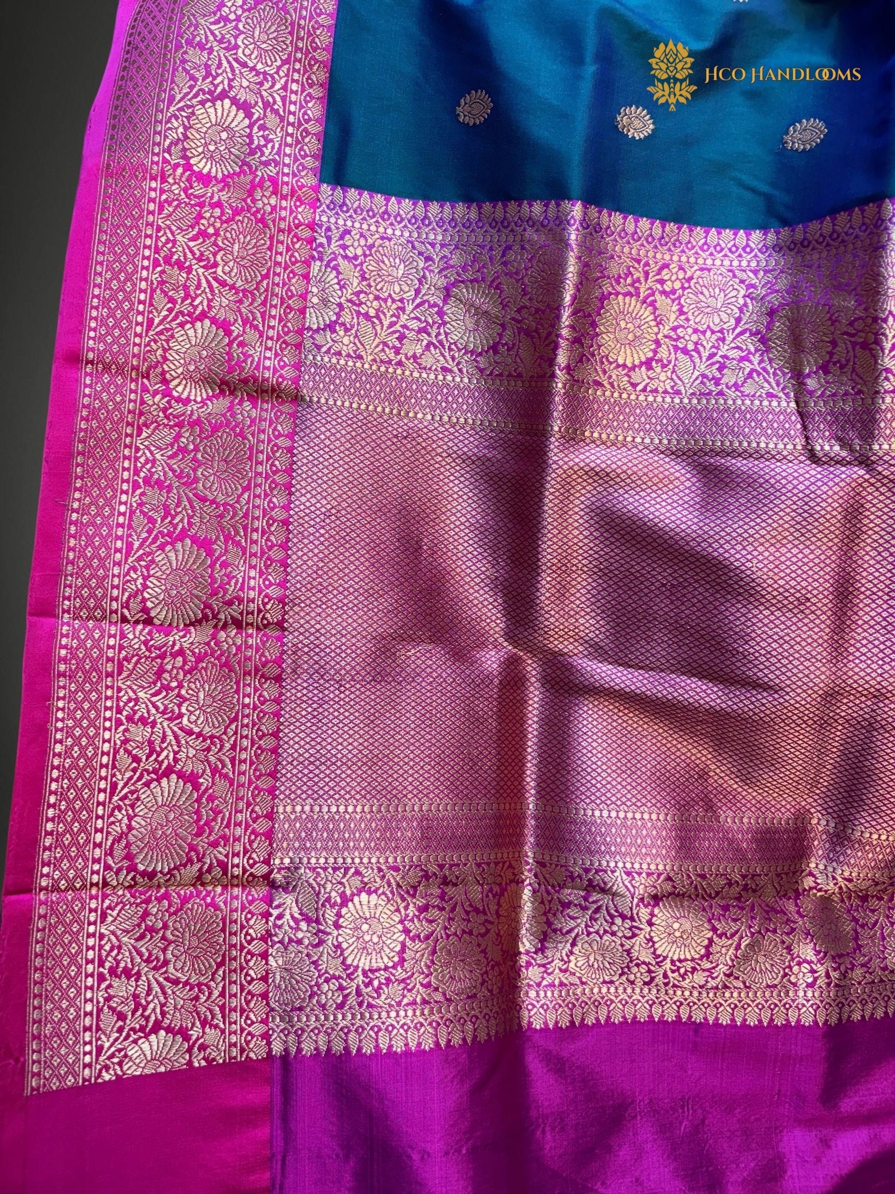 Pure Mango Katan Silk Handloom Banarasi Saree - All Over Kadhua Motifs