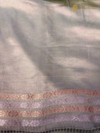Premium Mashru Crepe Satin Silk Banarasi Saree - All Over Paisley Motifs