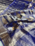 Pure Tissue Silk Handloom Banarasi Saree - All Over Kadhua Sona Roopa Motifs