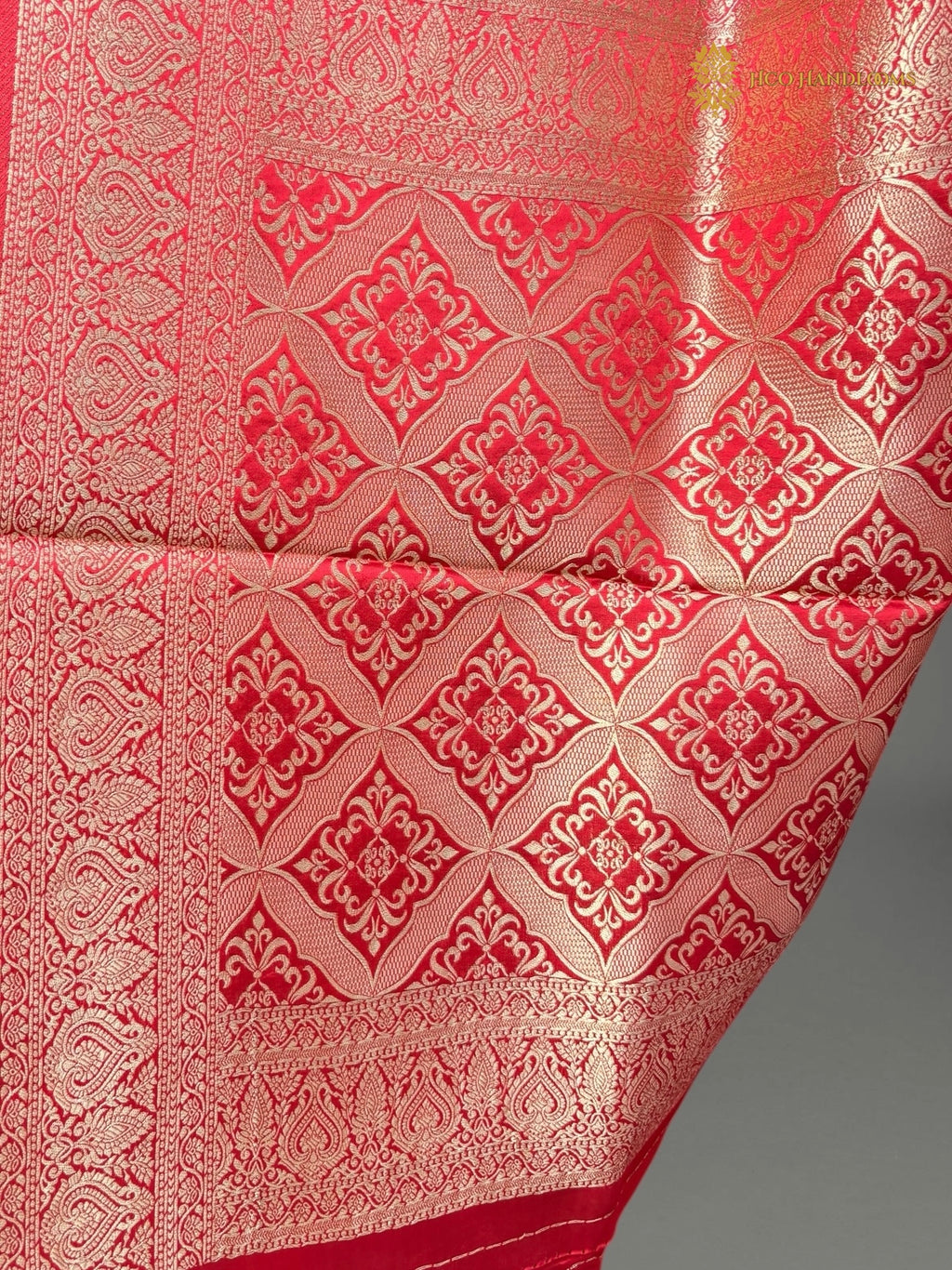 Premium Mashru Crepe Silk Banarasi Saree - All Over Jangla