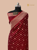 Red Premium Mashru Katan Silk Tanchui Brocade Banarasi Saree