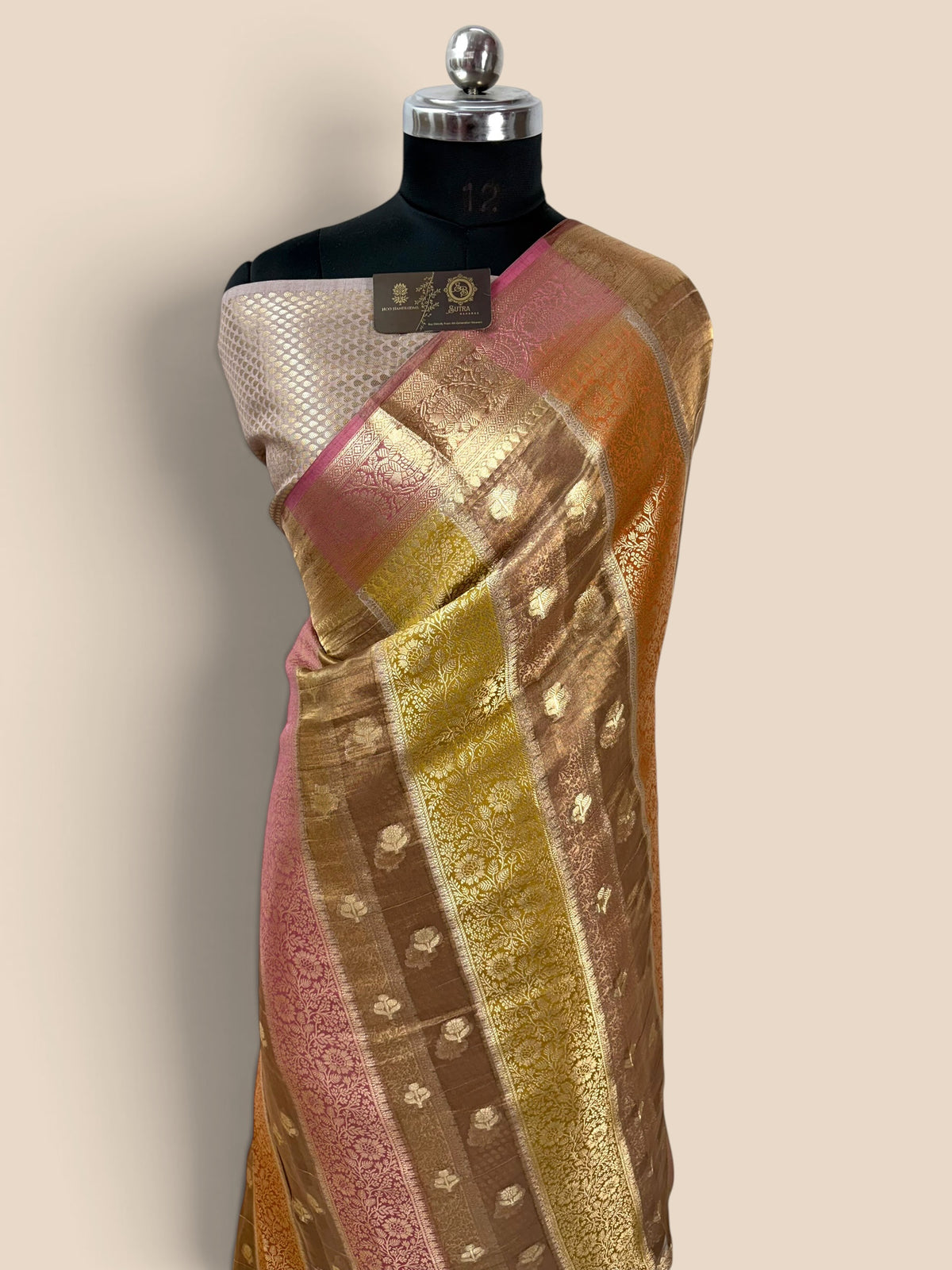 Pure Tissue Silk Handloom Banarasi Saree - Dual Design