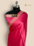 Premium Mashru Crepe Silk Banarasi Saree - All Over Plain Body