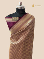 Wine Premium Soft Katan Silk Tanchui Brocade Banarasi Saree