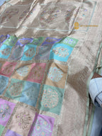 Rangkat Pure Katan Silk Handloom Banarasi Saree - All Over Jangla Motifs