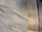 Premium Mashru Crepe Satin Silk Banarasi Saree - All Over Leafs Motifs