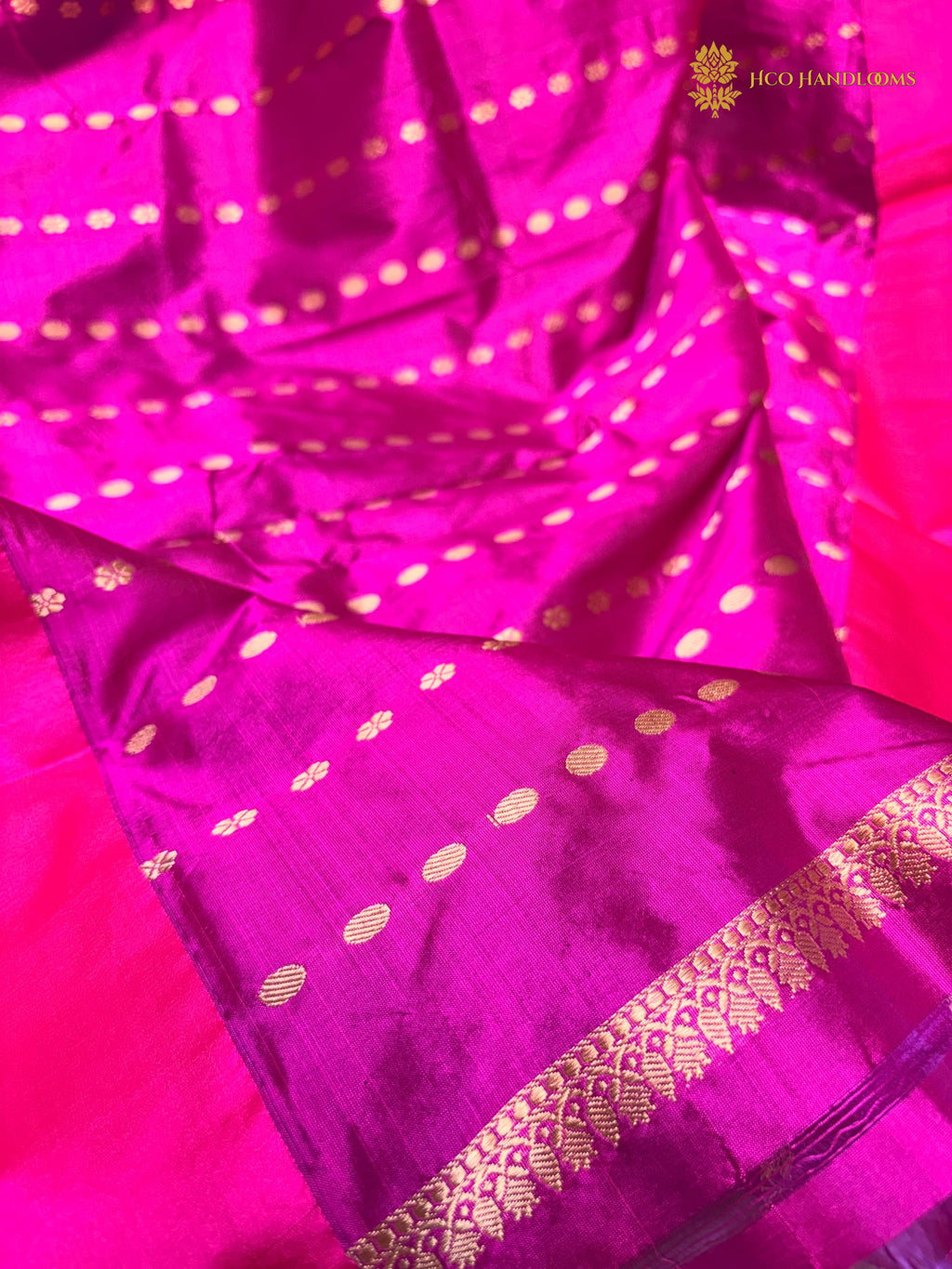 Pure Mango Katan Silk Handloom Banarasi Saree - All Over Kadhua Motifs
