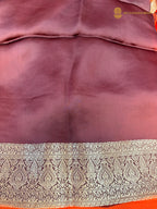Premium Mashru Crepe Silk Banarasi Saree - All Over Jangla