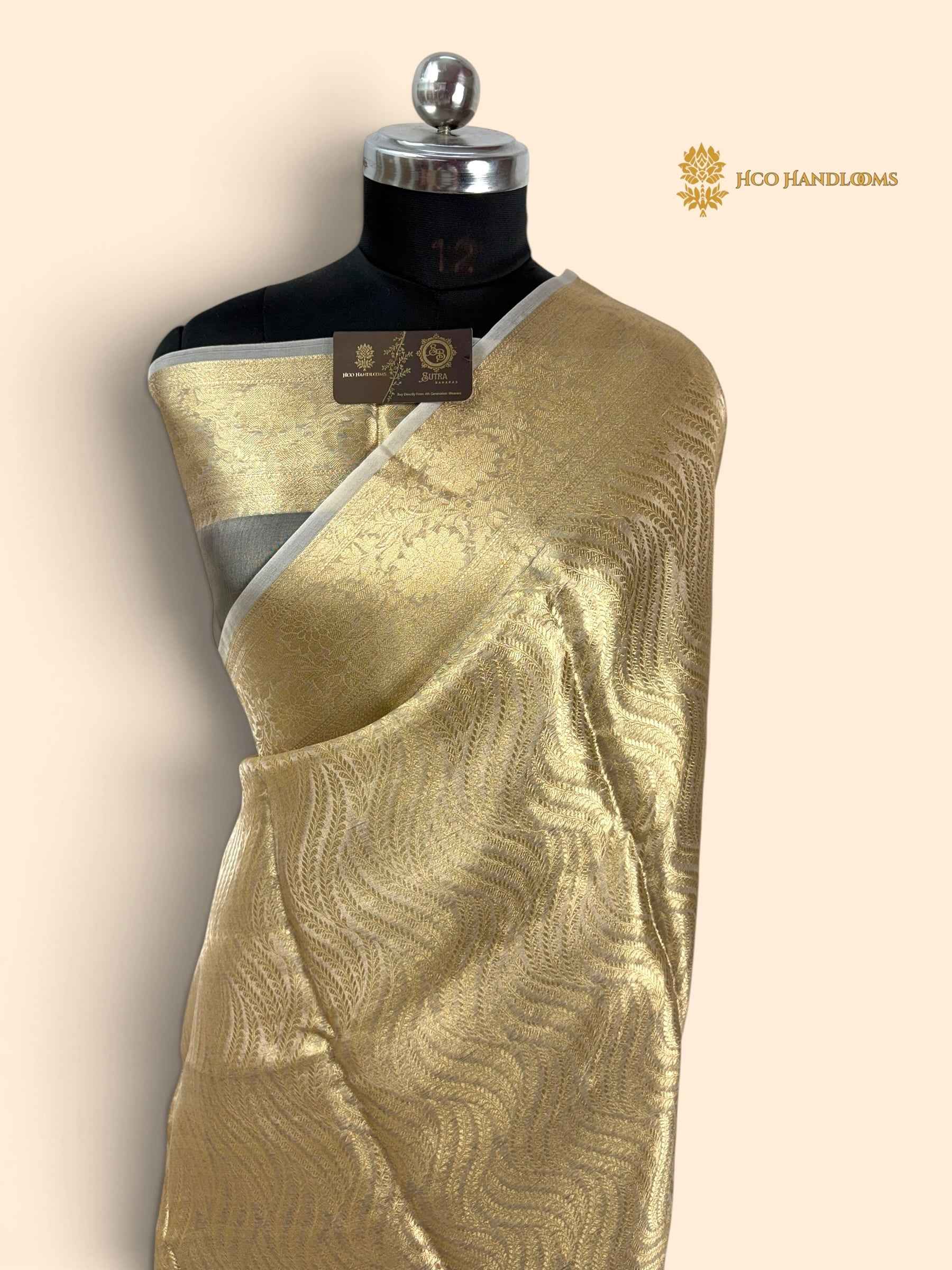 Pure Tissue Silk Handloom Banarasi Saree - All Over Tanchui Brocade