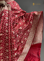 Regal Pure Katan Silk Handloom Banarasi Saree - All Over Jaal Work