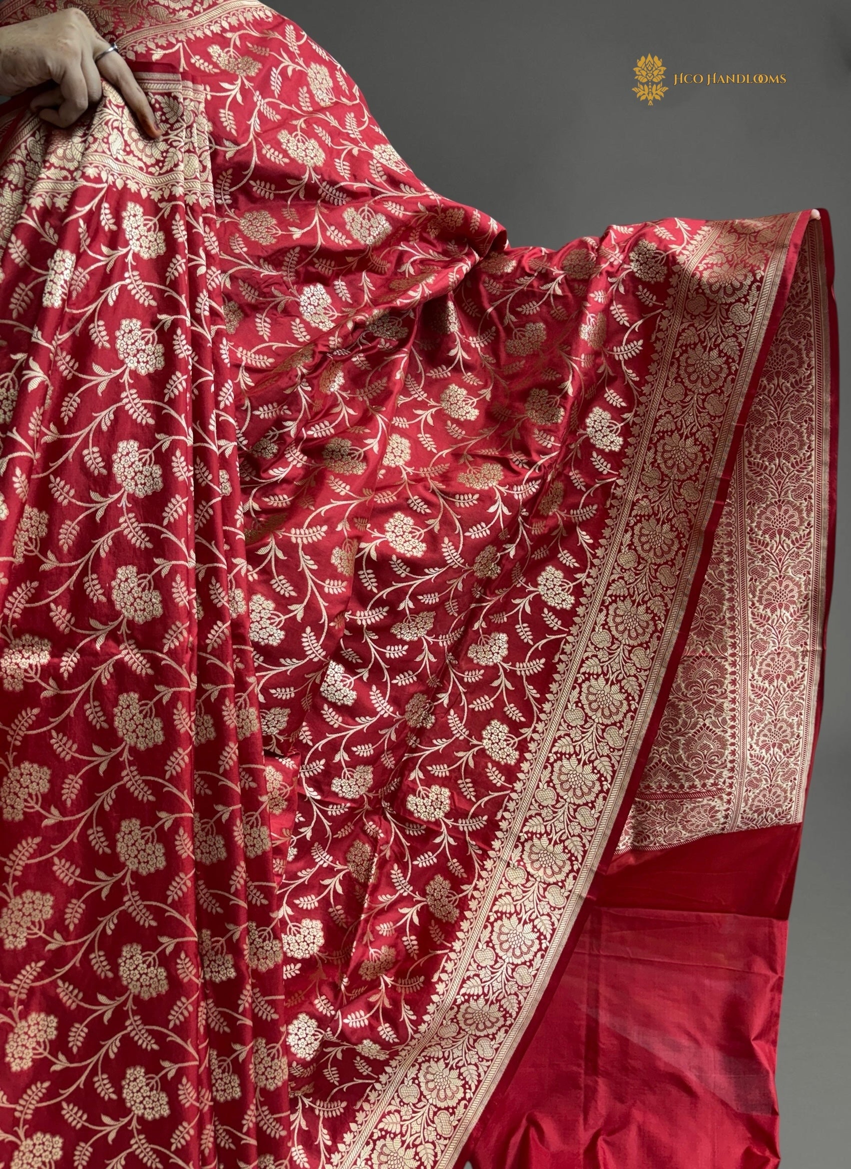 Regal Pure Katan Silk Handloom Banarasi Saree - All Over Jaal Work