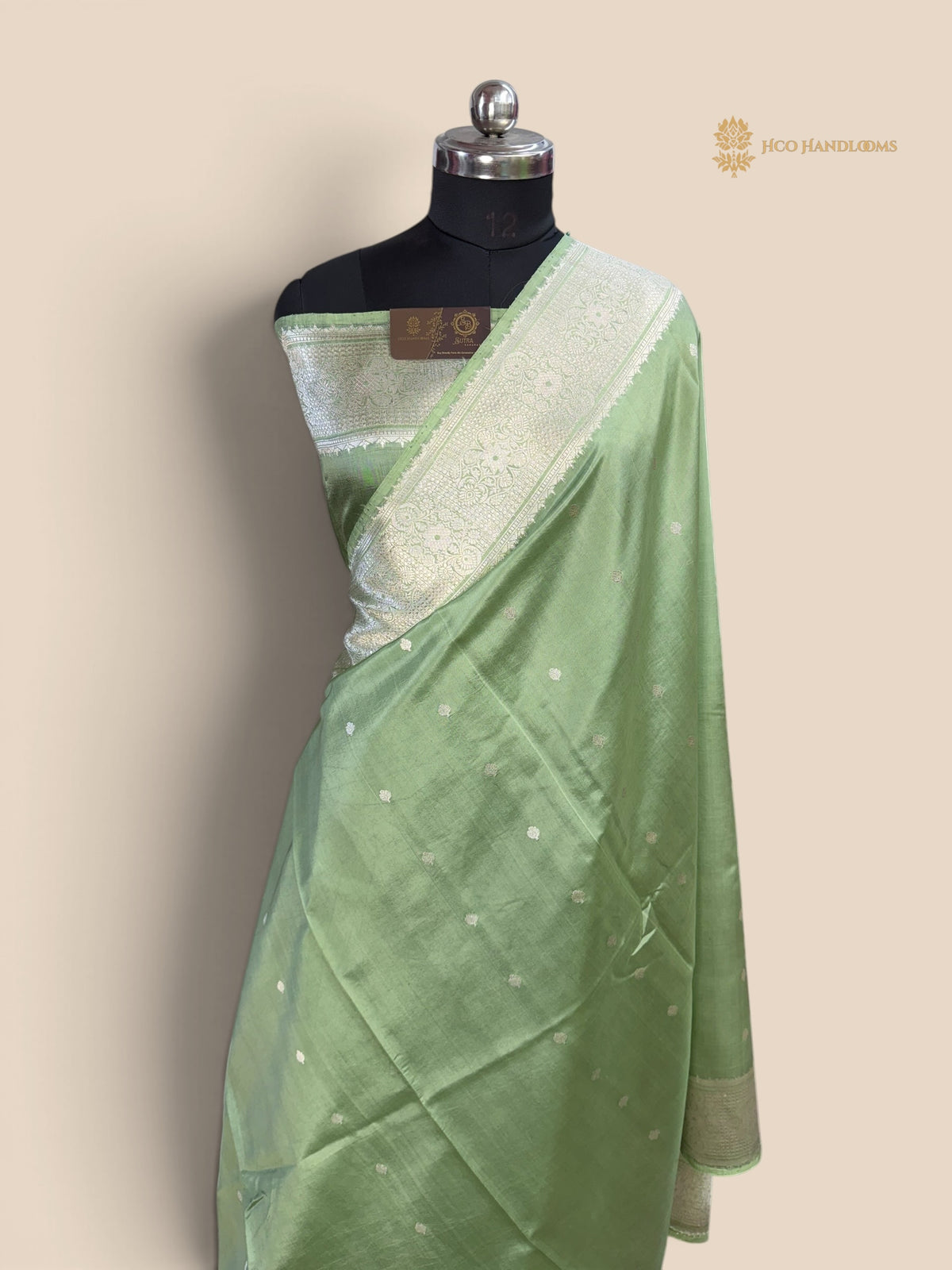 Pure Mango Katan Silk Handloom Banarasi Saree - Kadhua Motifs