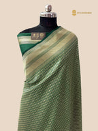 Green Premium Soft Katan Silk Tanchui Brocade Banarasi Saree
