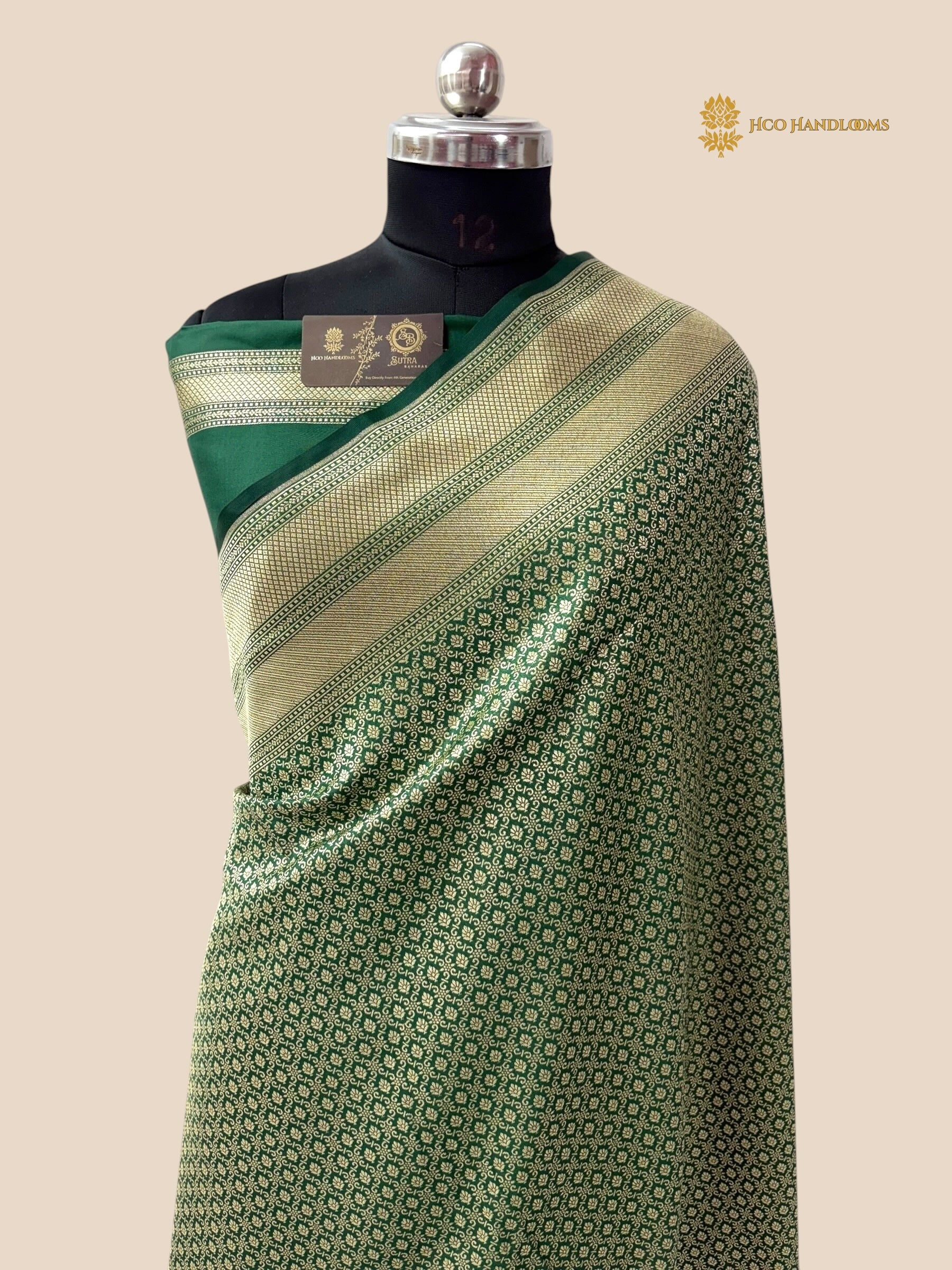 Green Premium Soft Katan Silk Tanchui Brocade Banarasi Saree