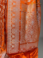 Premium Mashru Katan Silk Banarasi Saree - All Over Jaal Pattern