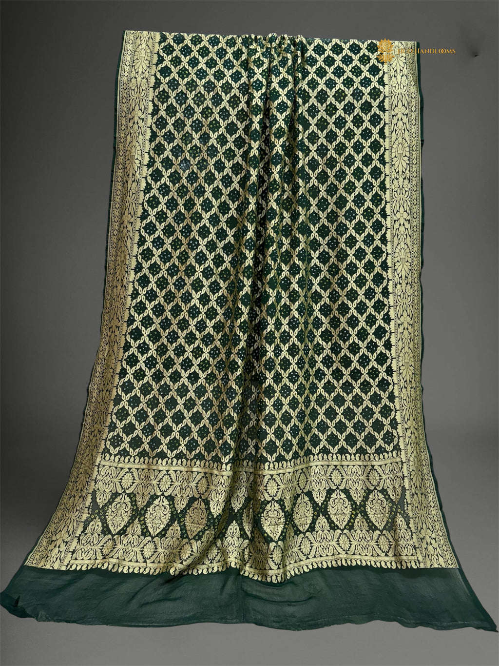 Pure Georgette Banarasi Bandhej Handloom Dupatta