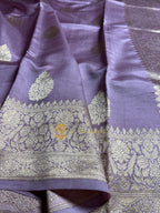 Pure Mango Katan Silk Handloom Banarasi Saree - All Over Kadhua Motifs