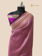 Purple Premium Soft Katan Silk Tanchui Brocade Banarasi Saree