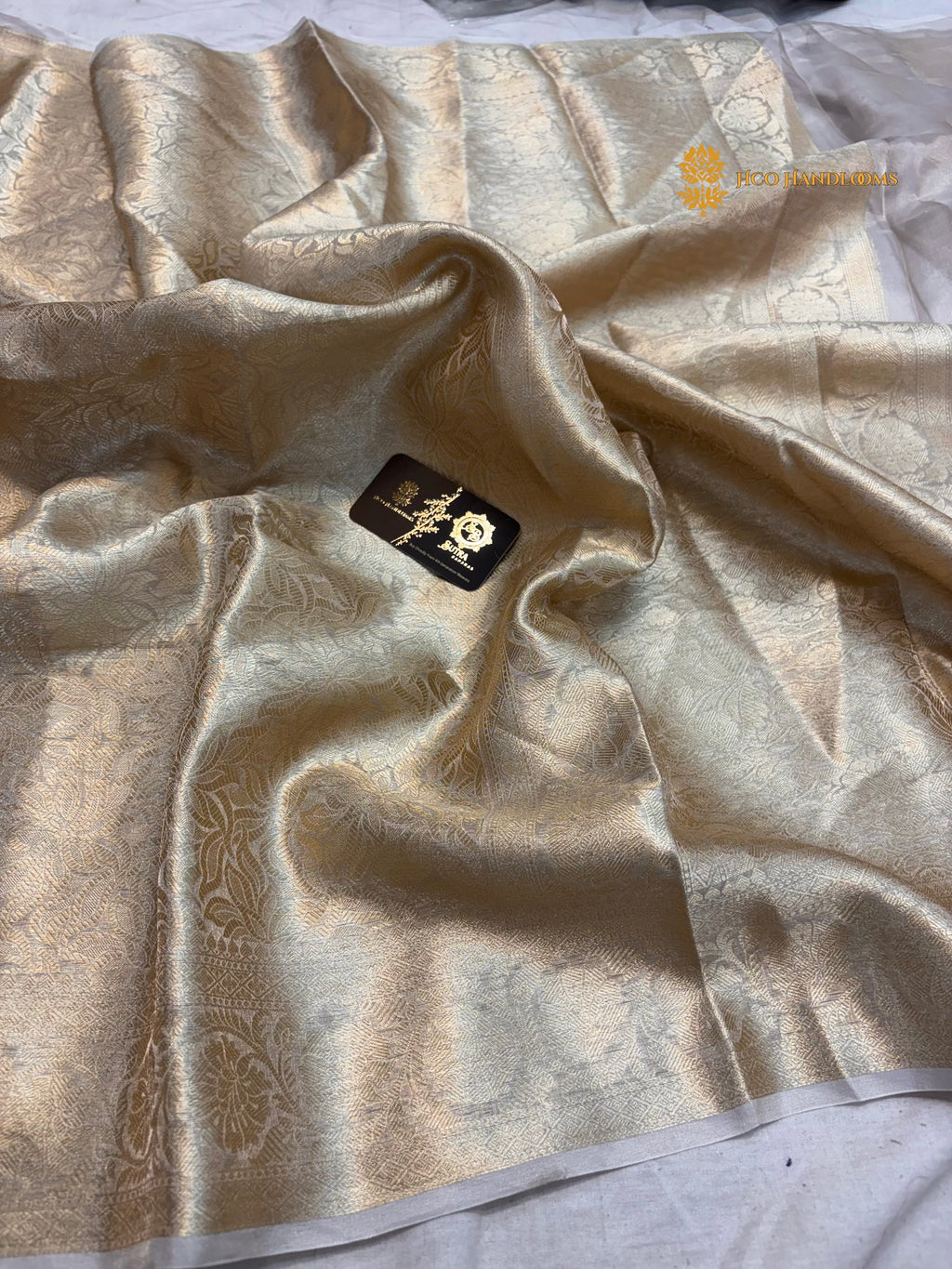 Pure Tissue Silk Handloom Banarasi Saree - All Over Tanchui Brocade