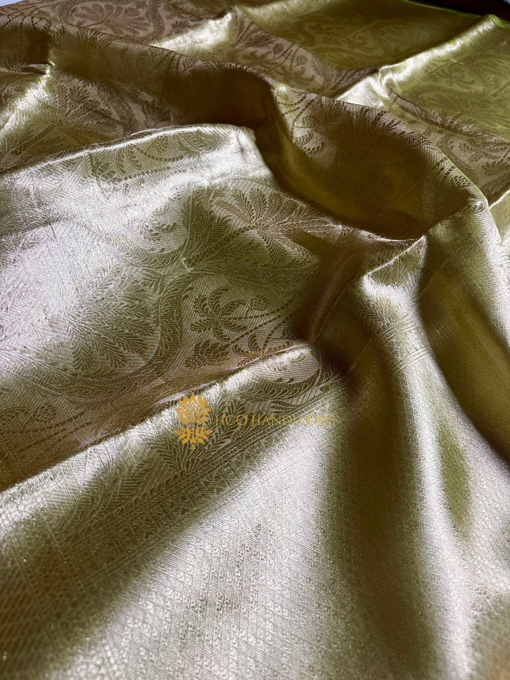 Pure Tissue Silk Tanchui Brocade Handloom Banarasi Saree