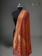 Pure Georgette Banarasi Bandhej Handloom Dupatta