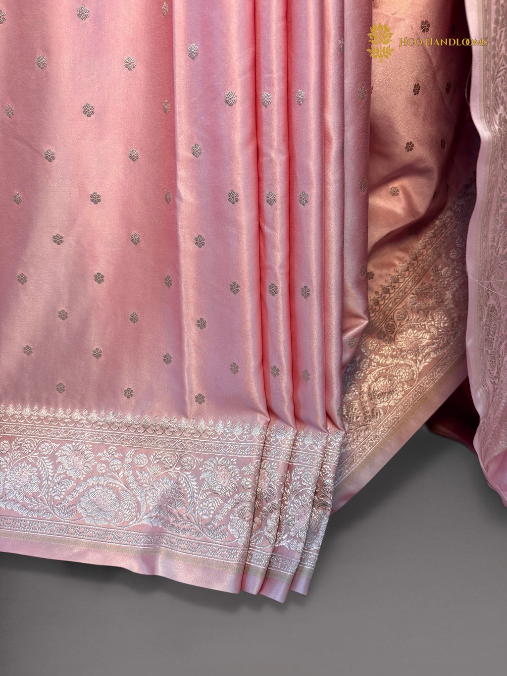 Premium Mashru Katan Silk Banarasi Saree - All Over Small Booti