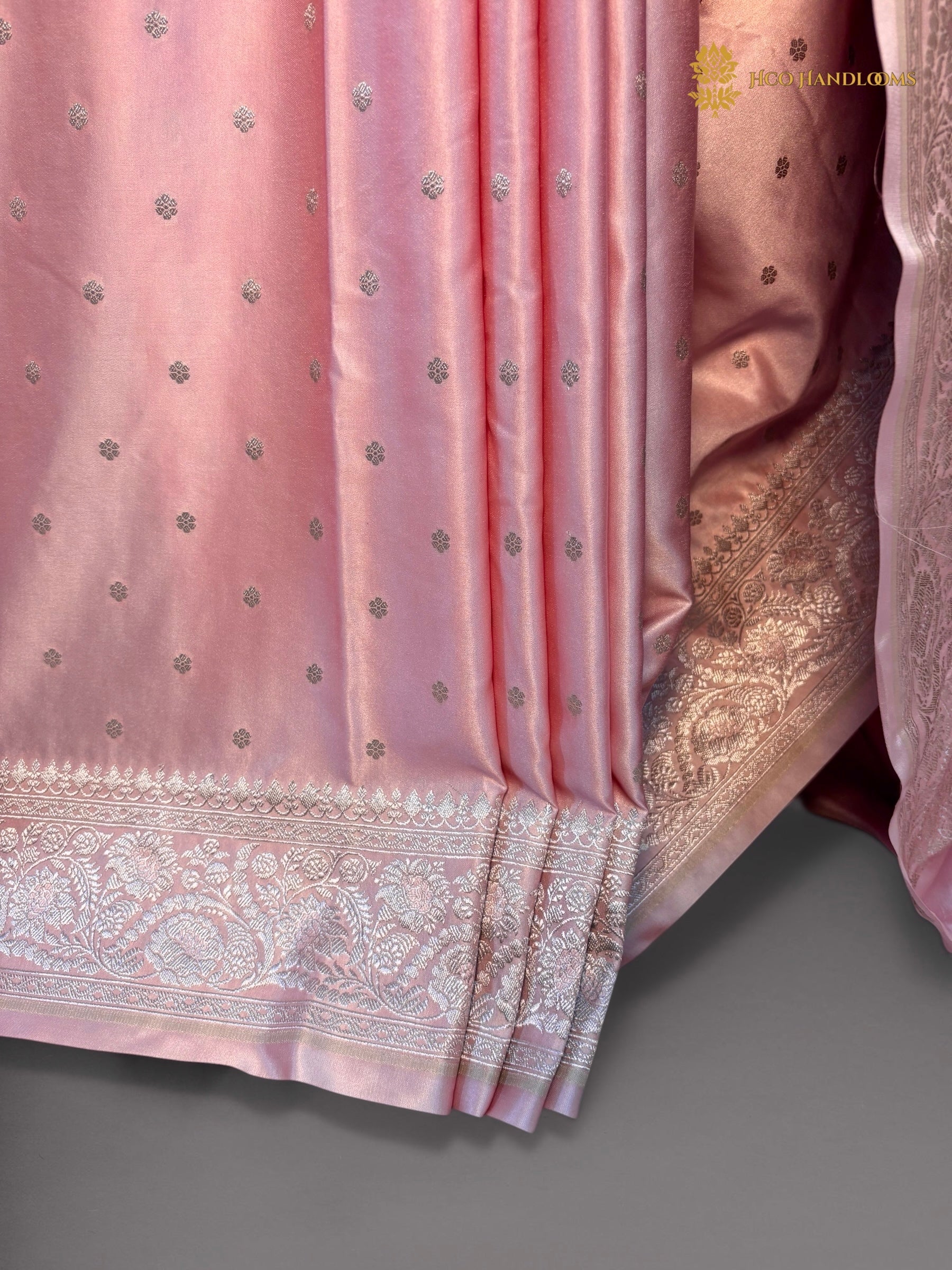 Premium Mashru Katan Silk Banarasi Saree - All Over Small Booti