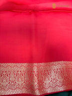 Premium Mashru Crepe Silk Banarasi Saree - All Over Jangla