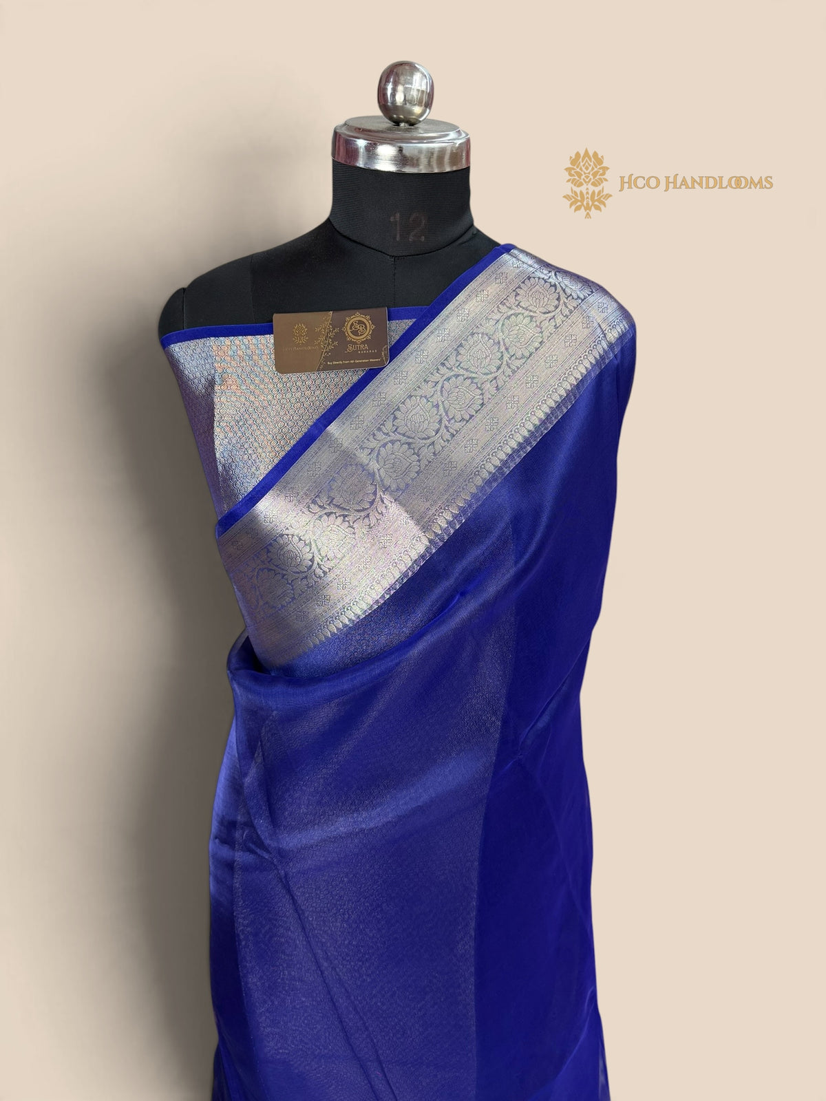 Pure Kora Tissue Silk Handloom Banarasi Saree - Plain