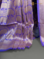 Pure Katan Silk Handloom Banarasi Saree - All Over Floral Tanchui Brocade