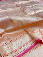 Pure Katan-Tissue Silk Handloom Banarasi Saree - All Over Brocade Work