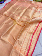 Pure Katan-Tissue Silk Handloom Banarasi Saree - All Over Brocade Work