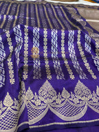 Pure Katan Silk Handloom Banarasi Saree - All Over Kadhua Jangla Work