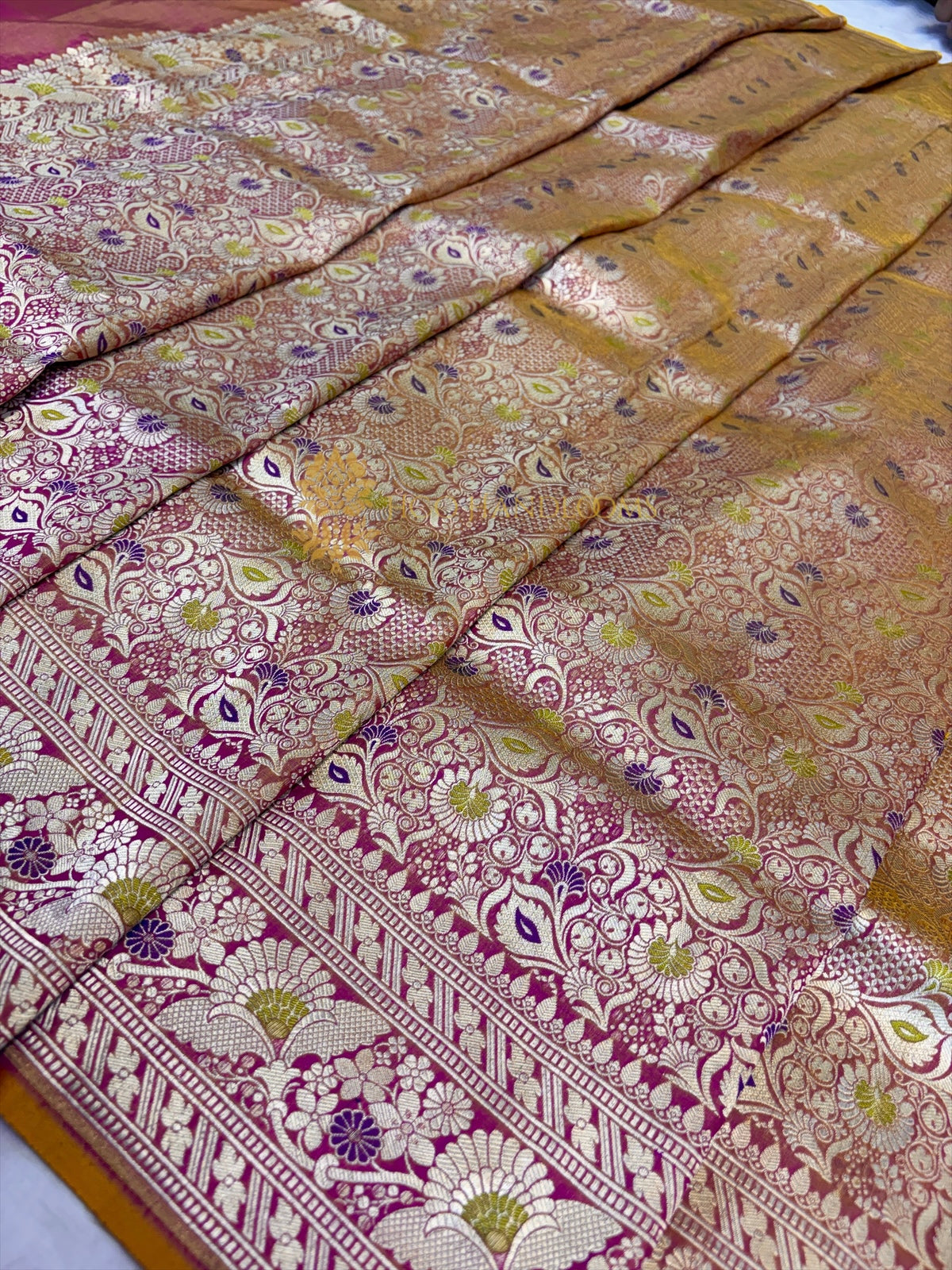 Pure Katan Silk Handloom Banarasi Dupatta - All Over Meenakari Tanchui Work