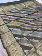 Pure Katan Silk Handloom Banarasi Dupatta - All Over Rangkat Kadhyal Lahariya