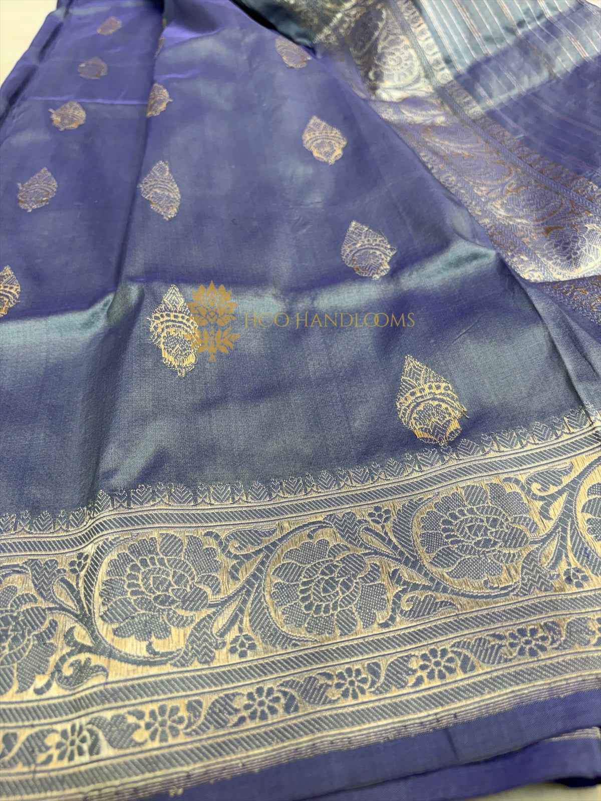 Pure Tissue Silk Handloom Banarasi Dupatta - All Over Kadhua Motifs