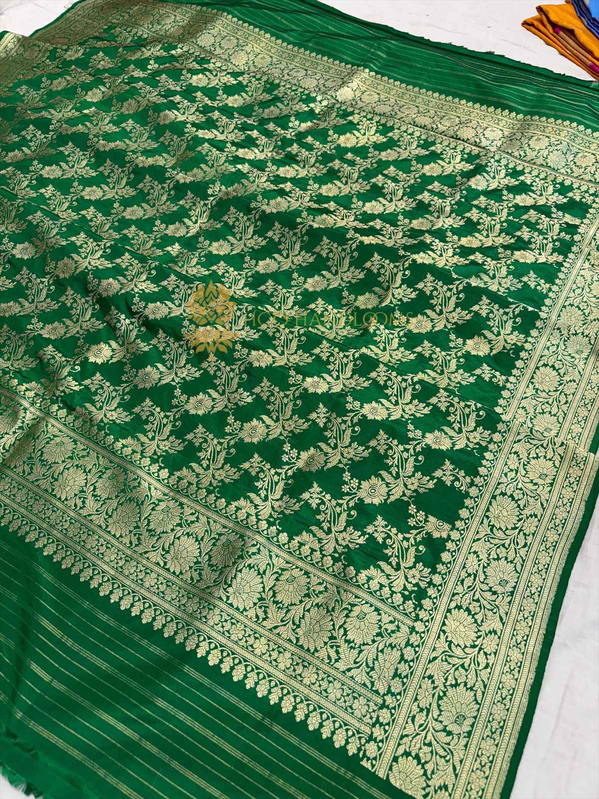 Pure Katan Silk Handloom Banarasi Dupatta - All Over Kadhyal Jaal Work