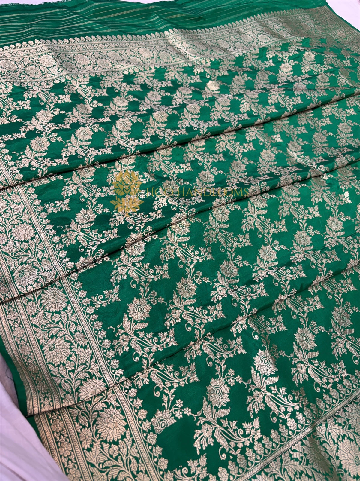 Pure Katan Silk Handloom Banarasi Dupatta - All Over Kadhyal Jaal Work