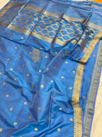 Pure Katan Silk Handloom Banarasi Saree - All Over Kadhua Motifs