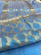Pure Katan Silk Handloom Banarasi Saree - All Over Kadhua Motifs