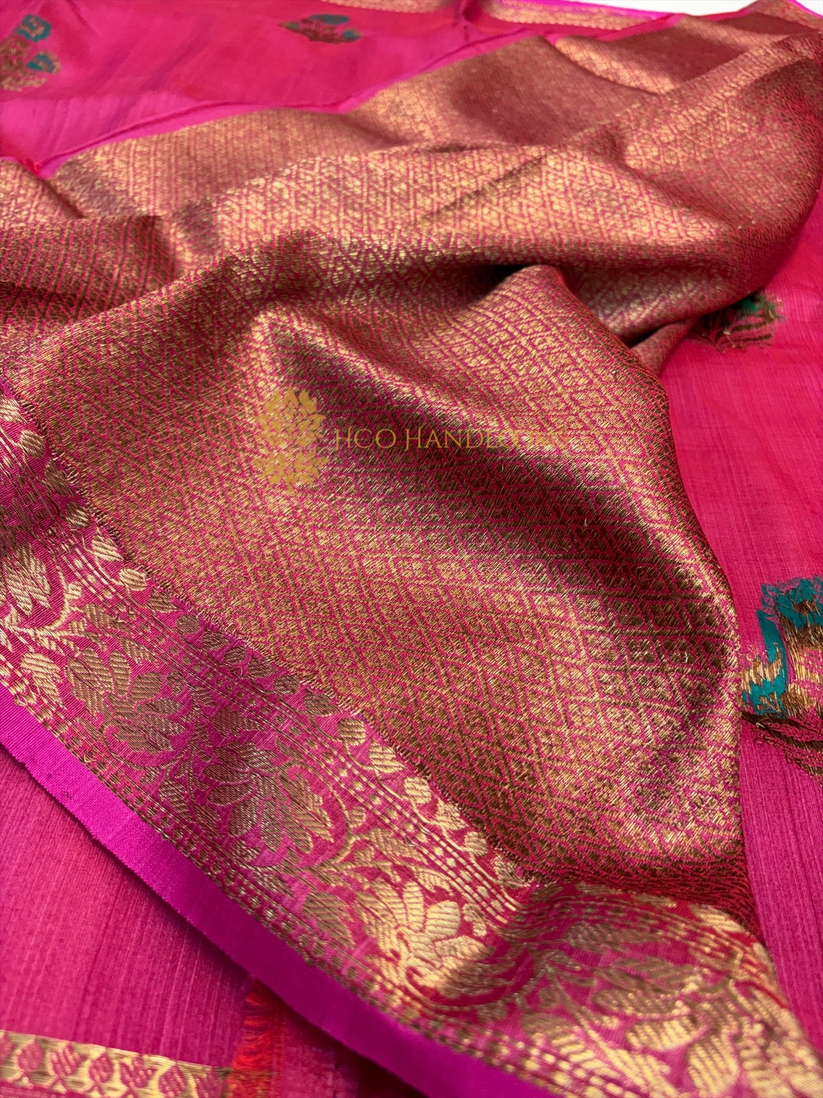 Tussar Silk Handloom Banarasi Saree - All Over Meenakari Kadhua Motifs