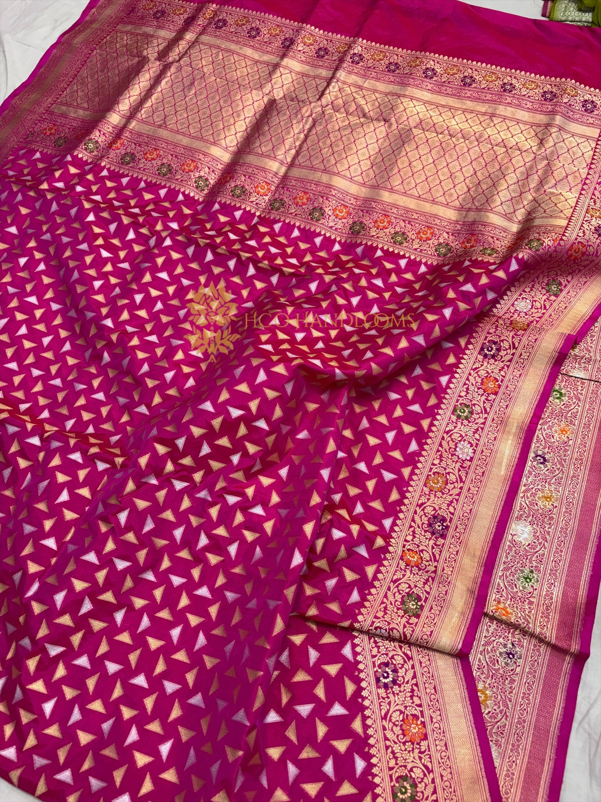 Pure Katan Silk Handloom Banarasi Saree - All Over Tanchui Work
