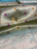 Pure Katan Silk Handloom Banarasi Saree - All Over Meenakari Brocade Work