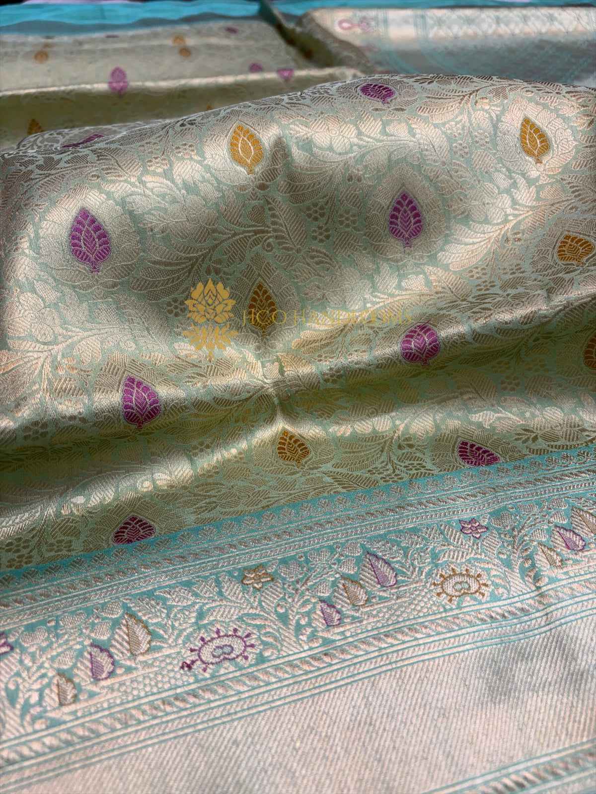 Pure Katan Silk Handloom Banarasi Saree - All Over Meenakari Brocade Work
