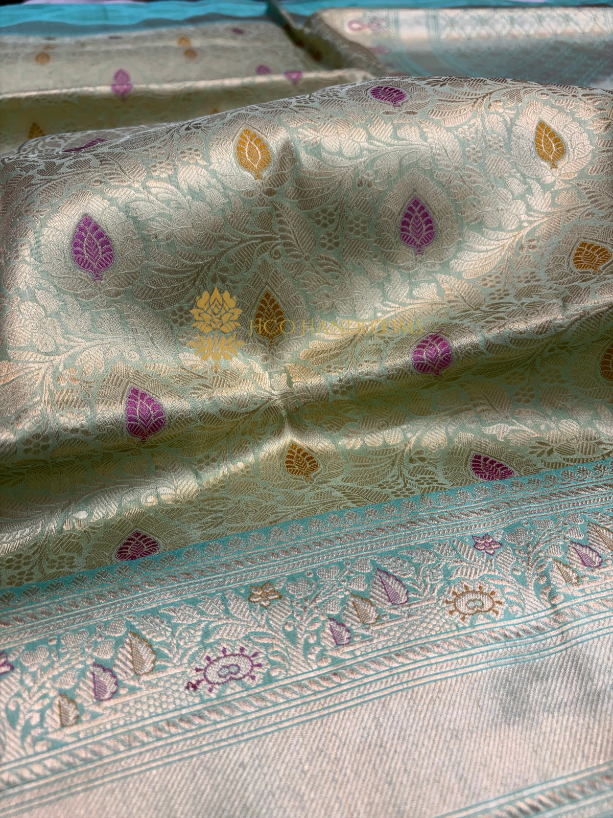 Pure Katan Silk Handloom Banarasi Saree - All Over Meenakari Brocade Work