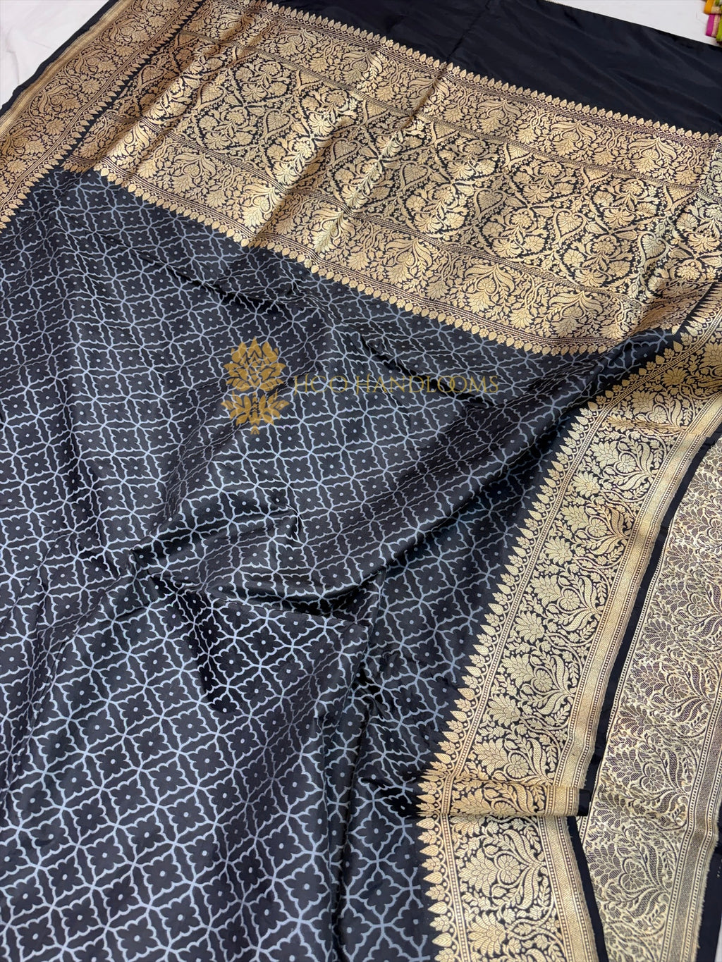 Pure Katan Silk Handloom Banarasi Saree - All Over Brocade Work