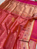 Pure Katan Silk Handloom Banarasi Saree - All Over Tanchui Work