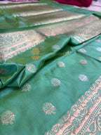 Pure Katan Silk Handloom Banarasi Saree - All Over Meenakari Dual Kadhua Motifs